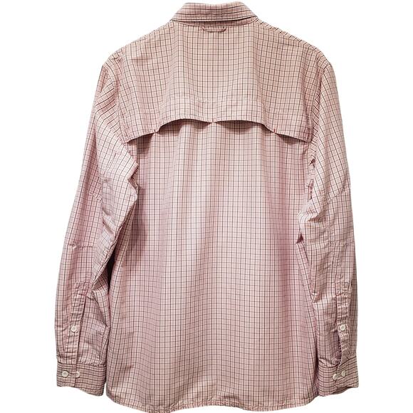 SIMMS Insect Shield L/S Button Up Fishing Shirt Red/Rust (?) Men's Medium ~ VGUC - Picture 9 of 12